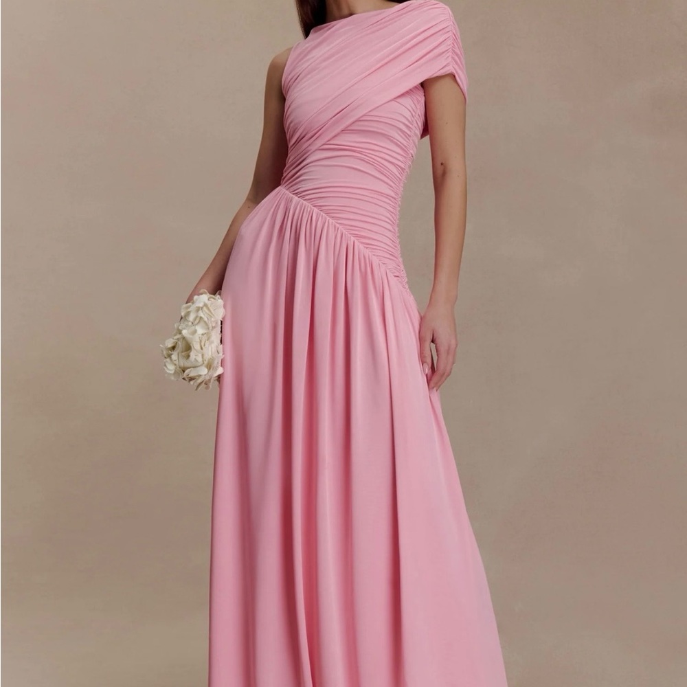 AYESHYA Slinky Asymmetric Maxi Dress